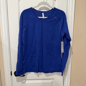 Athleta Momentum Long Sleeve Top Merlin Blue
